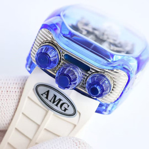 Reloj de Hombre Mecánico Automático con Tourbillon Esqueletizado, Correa de Caucho Blanca y Cristal Azul de Lujo, Estilo Casual, para Viajes y Negocios, Novedad 2026 - Product Image 3