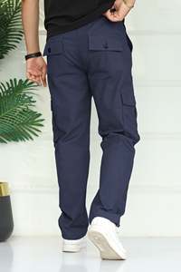 Pantalon cargo pour homme, taille élastique, séchage rapide, coupe ample, couleur unie, vêtements décontractés d'extérieur avec poches, toutes saisons - Product Image 2