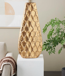 Florero de metal dorado de alta calidad superior Último diseño Venta caliente Floreros y macetas vintage a bajo precio - Product Image 6