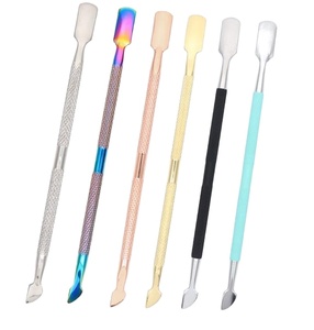 Pousse-cuticules et nettoyeur d'ongles professionnel double face en acier inoxydable pour manucure et pédicure, outils pour nail art, vente en gros - Product Image 2