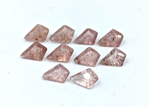 Quartz fraise AAA, forme cerf-volant, facetté, 7*5 mm, pierre précieuse 100% naturelle pour la création de bijoux, prix de gros - Product Image 3