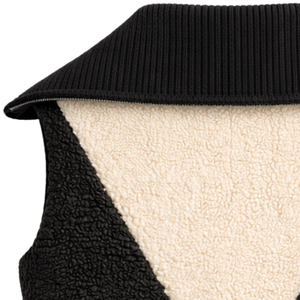 Chaleco de lana sherpa para mujer, sin mangas, para invierno, con cremallera frontal, paneles en contraste, cálido, informal, a la moda. - Product Image 5