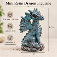 Décorations de jardin en résine miniatures au prix fantaisie, design original OEM, statue de dragon pour la décoration extérieure du jardin et du patio