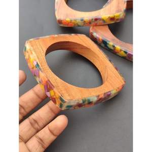 Handmade Resin Bangles for Women <b>Crystal</b> Fashion Accessories <b>Crafted</b> with Artistic Patterns - Product Image 5