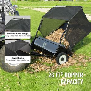 Parti e Accessori per Tosaerba Spazzatrice a Spinta da 50 Pollici 26 Cu. Ft. Raccoglitore di foglie e erba di grande capacità, spazzatrice da giardino per impieghi gravosi - Product Image 4