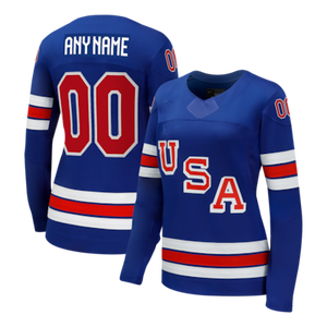 Maillot de hockey sur glace personnalisé de haute qualité, 100 % polyester, tissu respirant, uniforme d'été pour équipe, manches courtes, impression numérique, vente en gros - Product Image 3