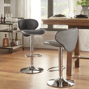 Adjustable Swivel Bar <b>Stools</b> Set of 2 PU <b>Leather</b> Metal Frame Height Adjustable Modern Design for Kitchen Island/Counter Seating - Product Image 4