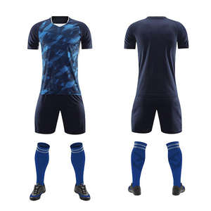 Ensemble de maillots de football personnalisables, dernière collection, respirant, séchage rapide, short, entièrement brodé, numéro de sponsor personnalisé, été automne - Product Image 2
