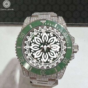 Reloj de Lujo para Hombre Charm Jewells, Acero Inoxidable, Bisel con Diamantes Dorados, Movimiento Mecánico Analógico, Fecha Automática, Caja de 40 mm, 10 Bar - Product Image 1