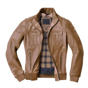 High Quality Customized Logo Stand Collar Front Leather Winter <b>Jacket</b> for Men <b>Sheepskin</b> Waterproof & Breathable - Product Image 4