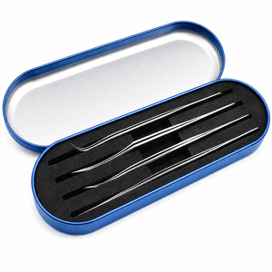 Boîte de rangement professionnelle pour pinces, boîte scellée activée par l'humidité, conteneur pour outils d'extension de cils, bleu - Product Image 2