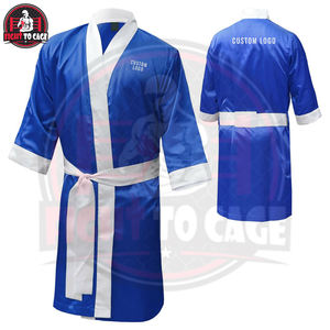 Nueva llegada: Bata de seda personalizada para boxeo y artes marciales, diseño a medida, para luchadores de kickboxing, con cinturón. - Product Image 4