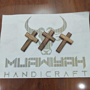 Perfect quality Wooden Cross small polished wooden cross appears to be a handcrafted tabletop decoration Christmas wall decor - Product Image 3