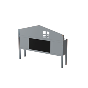 Letto a terra Montessori Full-Size con testiera grigia e armadio contenitore, letti per bambini con configurazione personalizzabile gratuita - Product Image 3