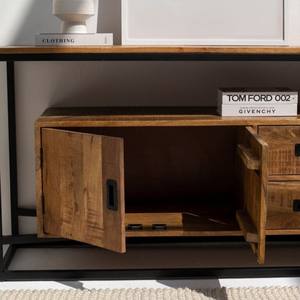 Table console industrielle en bois Vandana Lunaris Falcon, meuble d'appoint moderne en bois massif - Product Image 4