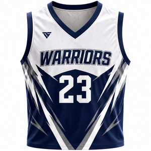 Conjunto de Uniforme de Baloncesto Warriors para Hombre, Camiseta sin Mangas con Cuello en V, Pantalones Cortos, Impresión Sublimada, Absorbe la Humedad, Ajuste Atlético - Product Image 3