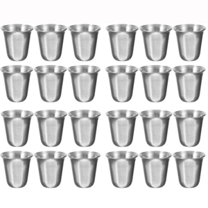 Copas de Comunión de Acero Inoxidable, Vasos de Metal Martillado para Beber Cerveza en Fiestas - Product Image 1