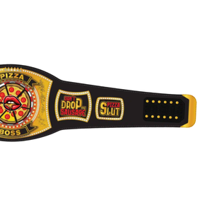 Ceinture de champion de haute qualité Pizza Boss, ceinture de titre de lutte personnalisée avec un design audacieux de pizza pour les fans et les collectionneurs - Product Image 4