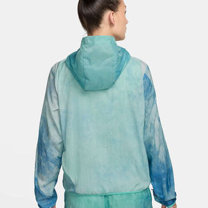 Lightweight Tie Dye Running Jacket Women Hooded Windbreaker Breathable Sun Protection Outdoor Sports Activewear Gym Fitness <b>Coat</b> - Product Image 4