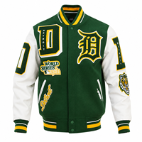 Veste de baseball universitaire unisexe haut de gamme pour l'hiver, avec patchs en chenille personnalisés, style streetwear, fabricant OEM, vente en gros