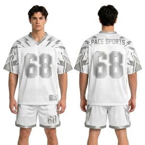 Silver Lightning Bolt Clean White High-Elasticity Anti-Pilling Men Sublimation Fan Jersey Short Sets - Product Image 1