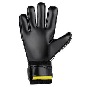 Football Goalkeeper Gloves PU Leather Full Finger Non Slip Adjustable Wrist <b>Strap</b> Hook Loop Closure Unisex Silicone Printing - Product Image 3