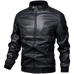 Chaqueta de piel auténtica personalizada con cremallera para hombre, chaqueta de piel auténtica de buena calidad a precios al por mayor, chaqueta de piel de color personalizada para hombre - Product Image 1