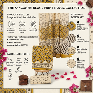 Conjunto de Pijama Kurti Sarong de Algodón con Estampado Floral Blanco y Amarillo |   Ropa de Playa para Mujer de Alta Calidad con Estampado Artesanal |   Ropa Casual Étnica para Estar en Casa - Product Image 2