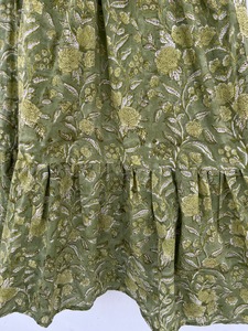 Robe longue décontractée en coton pour femme, sans manches, col en V, boutonnée sur le devant, à volants, style bohème, pour l'été et les vacances - Product Image 3