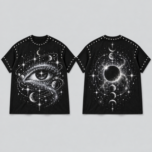 Tribal Star <b>T</b> <b>Shirts</b> Oversized Rhinestone Abstract Graphics Everyday Styling Weekend Clothing <b>Festival</b> Attire Decorative Details - Product Image 2