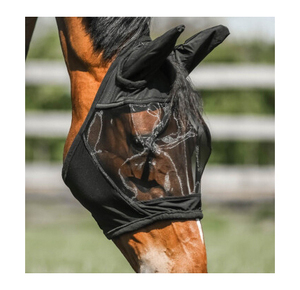 Horse Fly Mesh <b>Face</b> Guard Premium Breathable Construction with Full Eye and Ear Protection for Horses During <b>Exercise</b> Pasture - Product Image 1