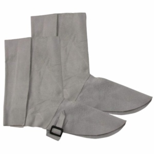 Polainas de soldadura de cuero de vaca de primera calidad con certificación CE, resistentes al calor, a las chispas y a desgarros, cubrezapatos de alta resistencia. - Product Image 1