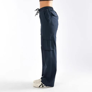 Pantalones Deportivos Anchos Negros Estilo Hip Hop para Mujer, Pantalones Joggers de Moda Coreana, Pantalones Deportivos Holgados Tipo Cargo para Mujer - Product Image 1