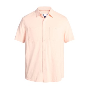 Chemise décontractée à manches courtes, boutonnée, à motif à carreaux, pour adulte, en tissu tricoté 100% coton, écologique, infroissable, export BD - Product Image 5