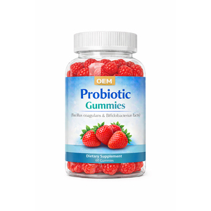 Gomitas Probióticas con Sabor Natural a Fresa, Bacillus Coagulans, Bifidobacterium Lactis para Adultos - Alta Calidad, 60 Unidades - Product Image 1
