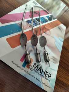 Instrumentos Quirúrgicos Maher, Tubo de Succión de Oído Baron para Miringotomía Atraumática, Instrumento Reutilizable de Acero Inoxidable, Marca CE, ISO 13485 - Product Image 5