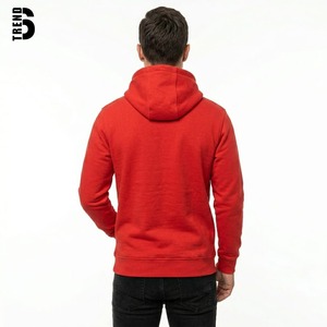 Sudadera con Capucha Personalizada para Hombre, Estilo Urbano, Color Rojo, Algodón Grueso, Estampado Gráfico de Esqueleto Pirata, Sudadera Extra Grande - Product Image 3