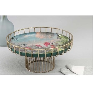 ที่วางเค้กแต่งงานสไตล์คลาสสิกยอดนิยม พร้อมฐานโลหะเคลือบเงา - Product Image 1