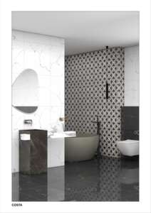 Azulejo de Porcelana con Acabado Espejo Celestial, 600x600mm, 60x60cm, 24x24 Pulgadas, Elegante, de Alta Reflexión, para Pisos y Paredes - Product Image 5