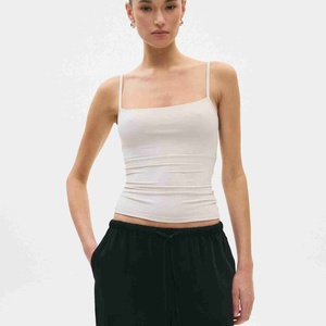 Débardeur Sportif Uni en Maille à Col Rond pour Femme – Camisole Sans Couture Extensible Respirante – Sous-vêtement Féminin – Vente en Gros - Product Image 1
