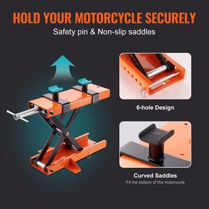Sollevatore per Moto da 500 kg, Nuovo Sollevatore a Forbice Centrale con Perno di Sicurezza, Sollevatore per Moto in Lega d'Acciaio - Product Image 3