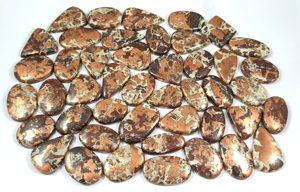 Copper Dolomite Loose Cabochon Gemstone With Natural Brown Gold Patterns Perfect For Rings Pendants Jewelry Making - Product Image 3