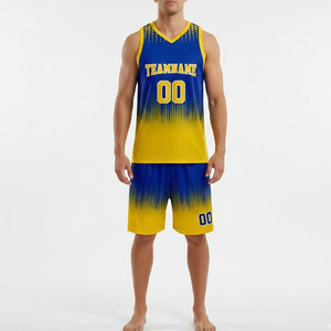 ชุดยูนิฟอร์มบาสเก็ตบอลแบบกำหนดเองสำหรับผู้ชายและเยาวชน เสื้อบาสเก็ตบอลแบบซับลิเมชั่นเต็มตัว กางเกงขาสั้น ระบายอากาศได้ดี ผลิตจากโพลีเอสเตอร์ ชุดทีม ขายส่ง - Product Image 1