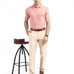 เสื้อเชิ้ตผู้ชายคุณภาพพรีเมียม สีพื้นตัดกัน ผ้าถักเนื้อนุ่ม ระบายอากาศได้ดี โพลีเอสเตอร์/คอตตอน ขายส่ง - Product Image 3