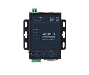 Servidor de Dispositivos Seriales Industriales MT-3101G, Convertidor RS232/485/422 a Ethernet para Montaje en Pared - Product Image 1