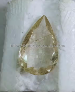 Piedra preciosa de cabujón de corte de cuarzo rutilo superventas, piedra de cuarzo rutilo dorado 100% natural, cabujón de cuarzo rutilo dorado pera - Product Image 2