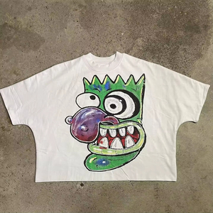 เสื้อยืดผู้ชายทรงบ็อกซี่ ผ้าฝ้าย 100% แฟชั่นหรูหรา น้ำหนัก 400GSM เสื้อยืดโอเวอร์ไซส์ ผ้าฝ้าย 100% เสื้อยืดผู้ชาย - Product Image 4