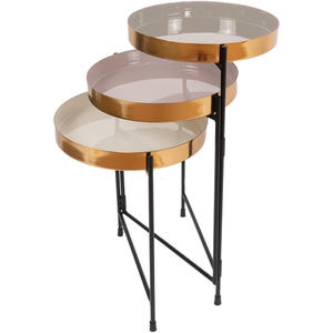 Pot de plante rond minimaliste en métal avec support amovible pour la décoration intérieure moderne - Product Image 1