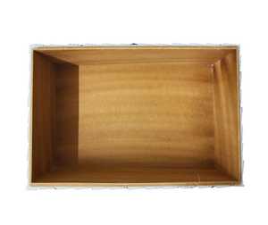 Boîte de rangement rectangulaire en bois avec motif en chevrons, design minimaliste pour salon, utilisation décorative, rangement décoratif pour la maison - Product Image 6