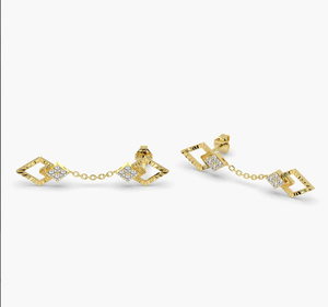Boucles d'oreilles créoles classiques en or 14 carats avec diamant de laboratoire certifié IGI, style vintage, pour femme, bijoux de luxe, cadeau d'anniversaire - Product Image 3